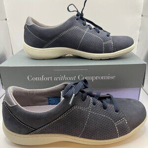 Women's Aravon Lia Tie Comfort Shoe Navy Blue, size 7.5 Comfort Sneakers